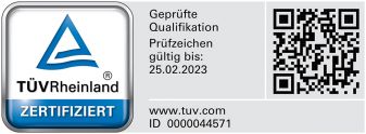 TÜV Rheinland geprüfte Qualifikation als Fachdozentin (TÜV)